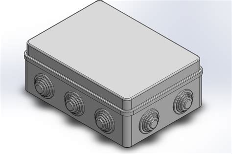 120 208 junction box cad block|3d junction box model.